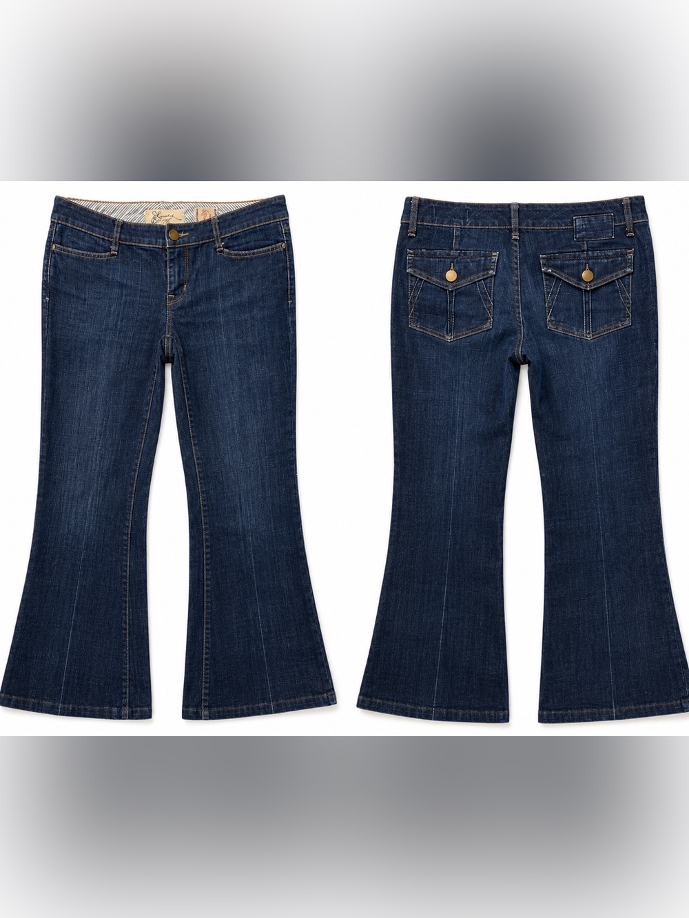 GAP Dark Blue Flare Jeans with Back Flap Pockets